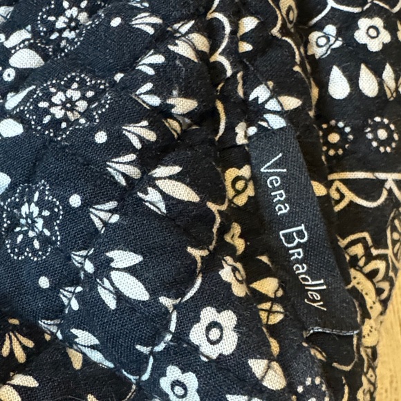 Vera Bradley Black White Backpack 16in Large - Picture 2 of 5